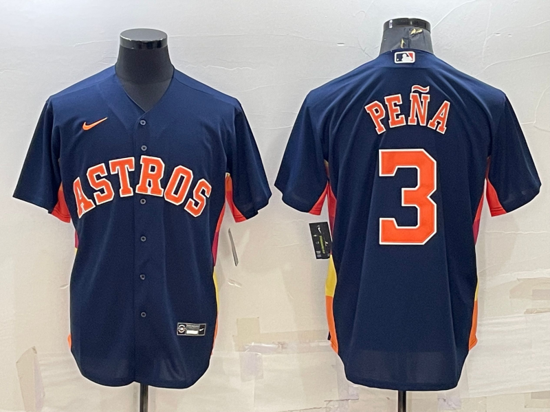 Men's Houston Astros Jeremy Pena #3 Navy Alternate Name Jersey